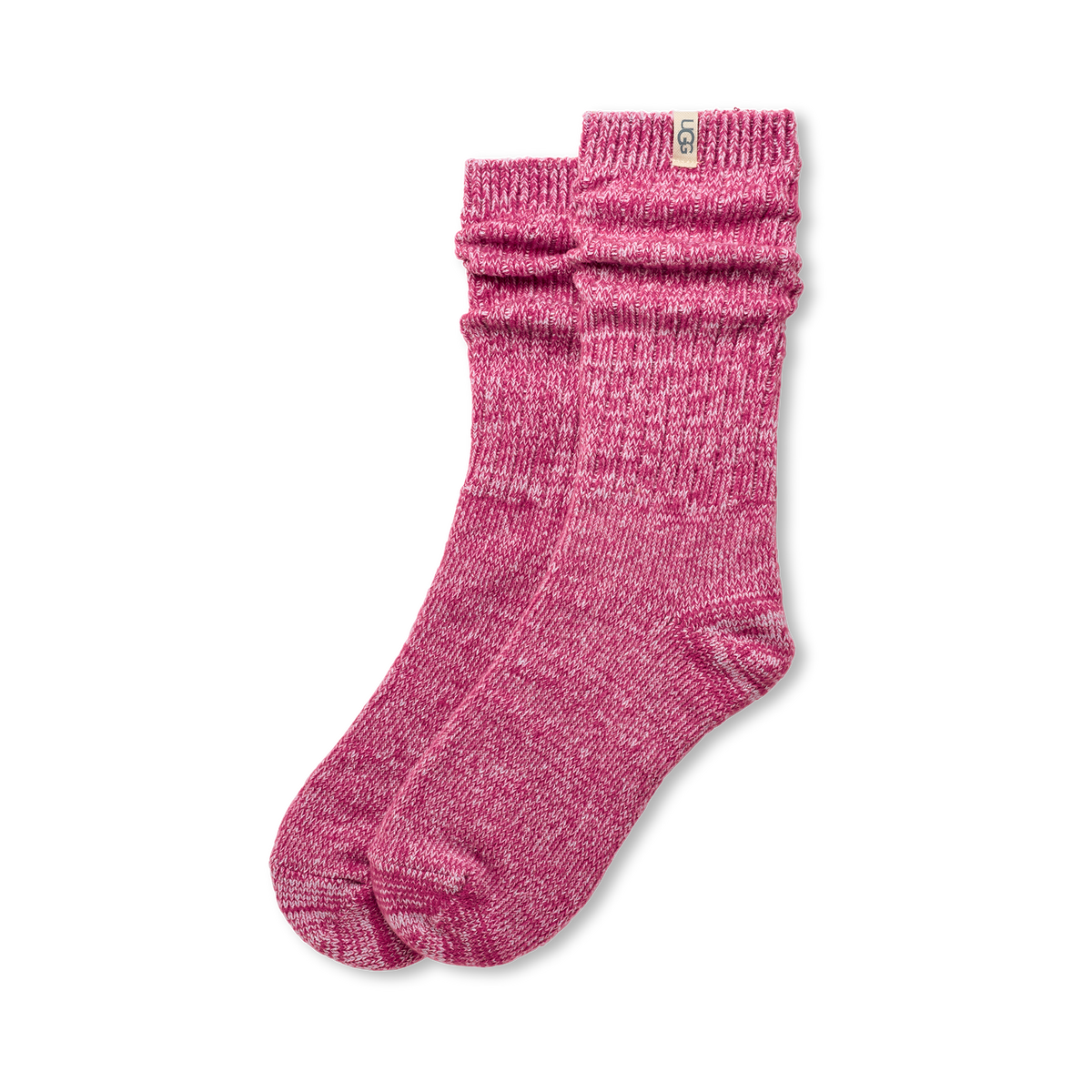 UGG Women's Rib Knit Slouchy Crew 3 Pack in Chroma Pink / Putty / Wild Grape