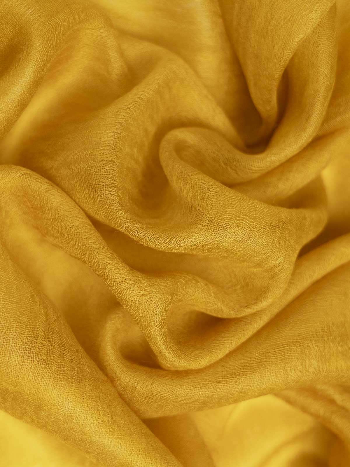 Featherlight Mustard Cashmere Scarf