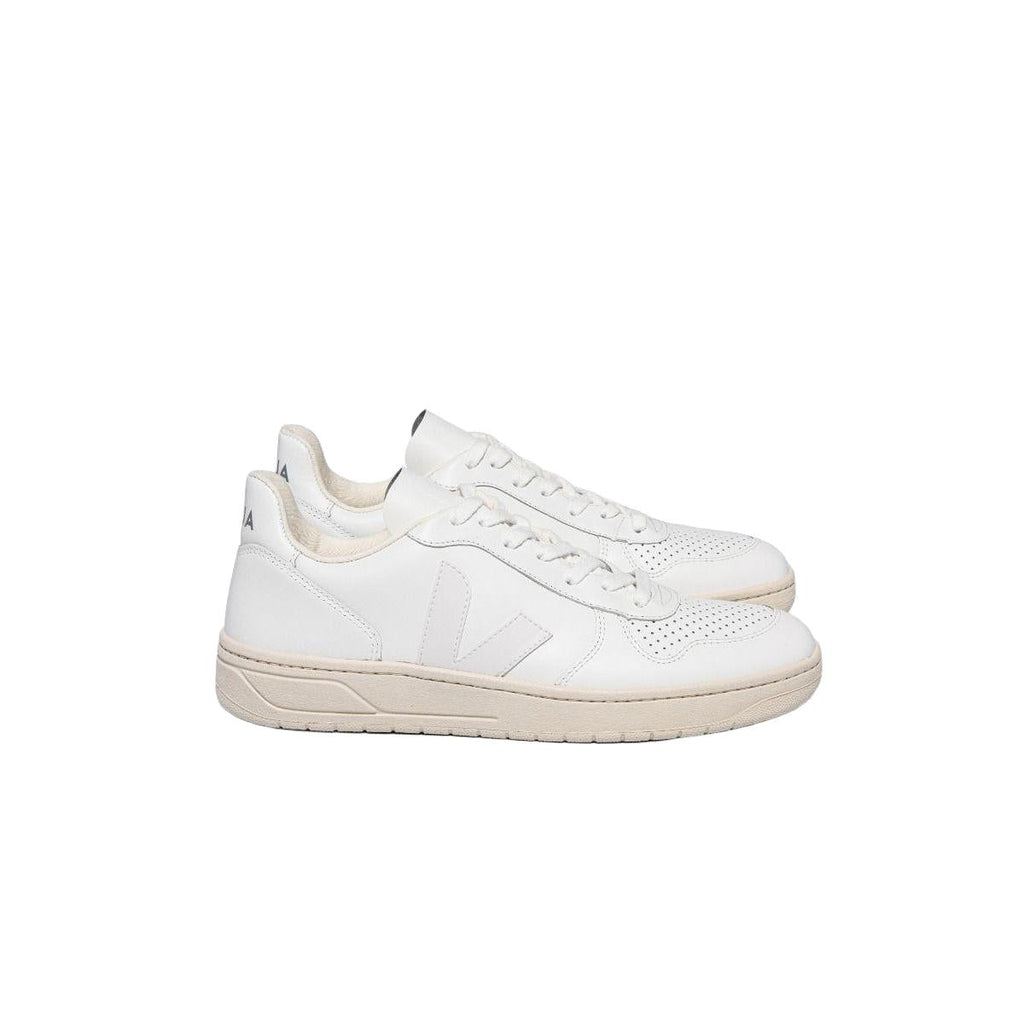 Veja Men's V-10 Leather Sneaker in White